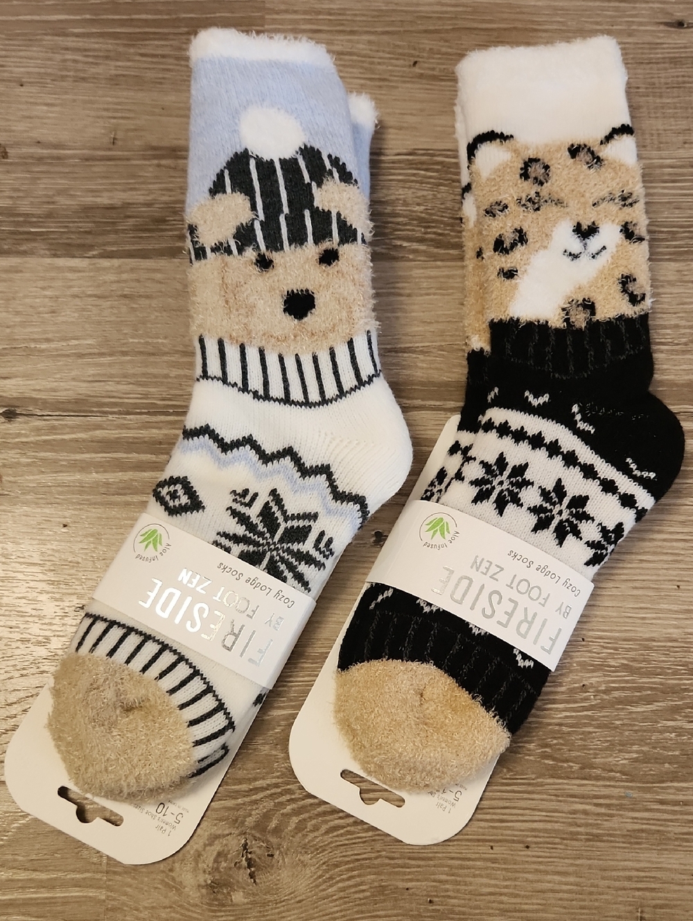 Choice Of 1 Fireside By FOOT ZEN Fuzzy House Lounge Socks, 2 For $22, 3 For $30